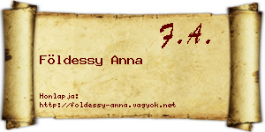 Földessy Anna névjegykártya